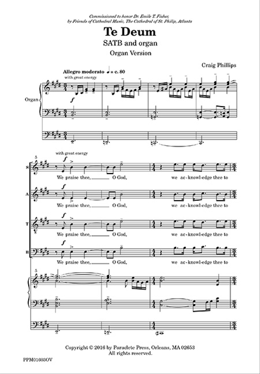 Te Deum - Choral/Organ Version