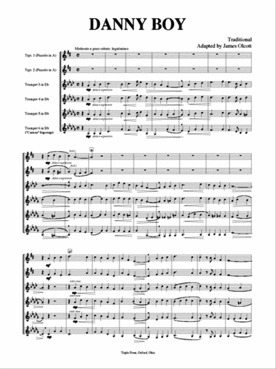 Danny Boy Danny Boy Trumpet Trio scores gallery preview page 2