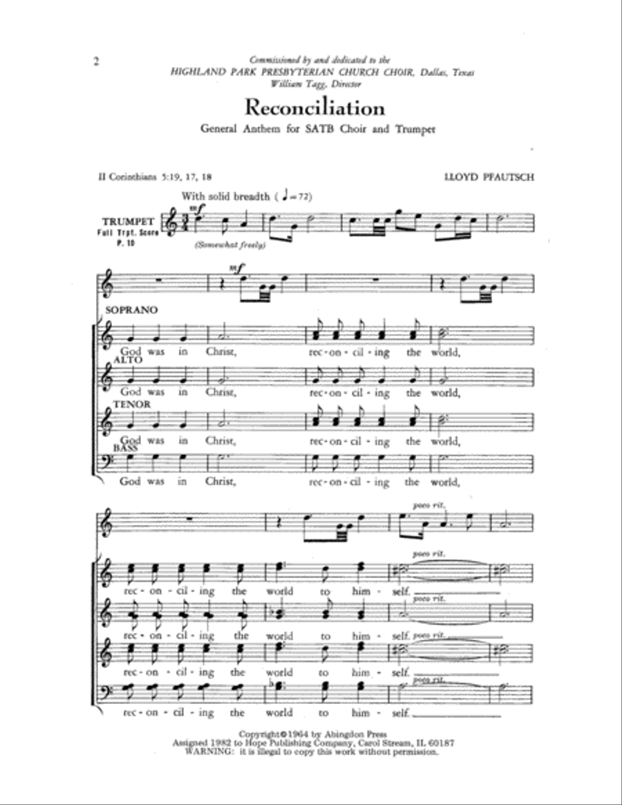 Reconciliation Choir scores gallery preview page 2