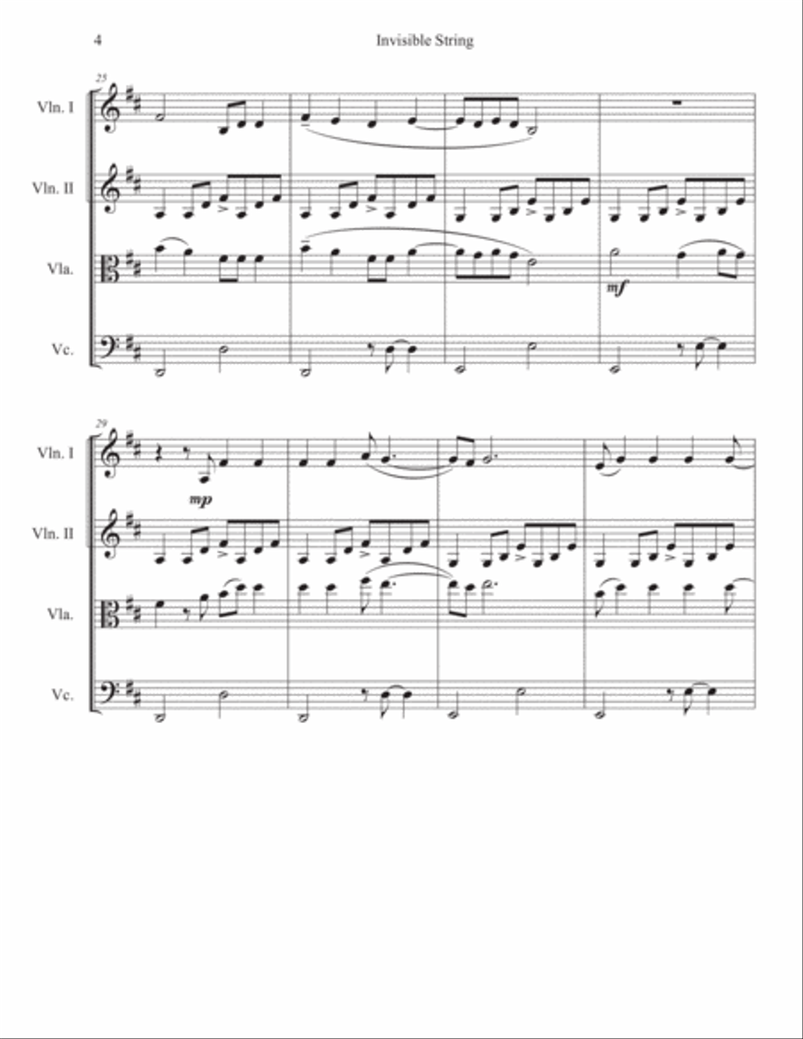 Invisible String String Quartet scores gallery preview page 4