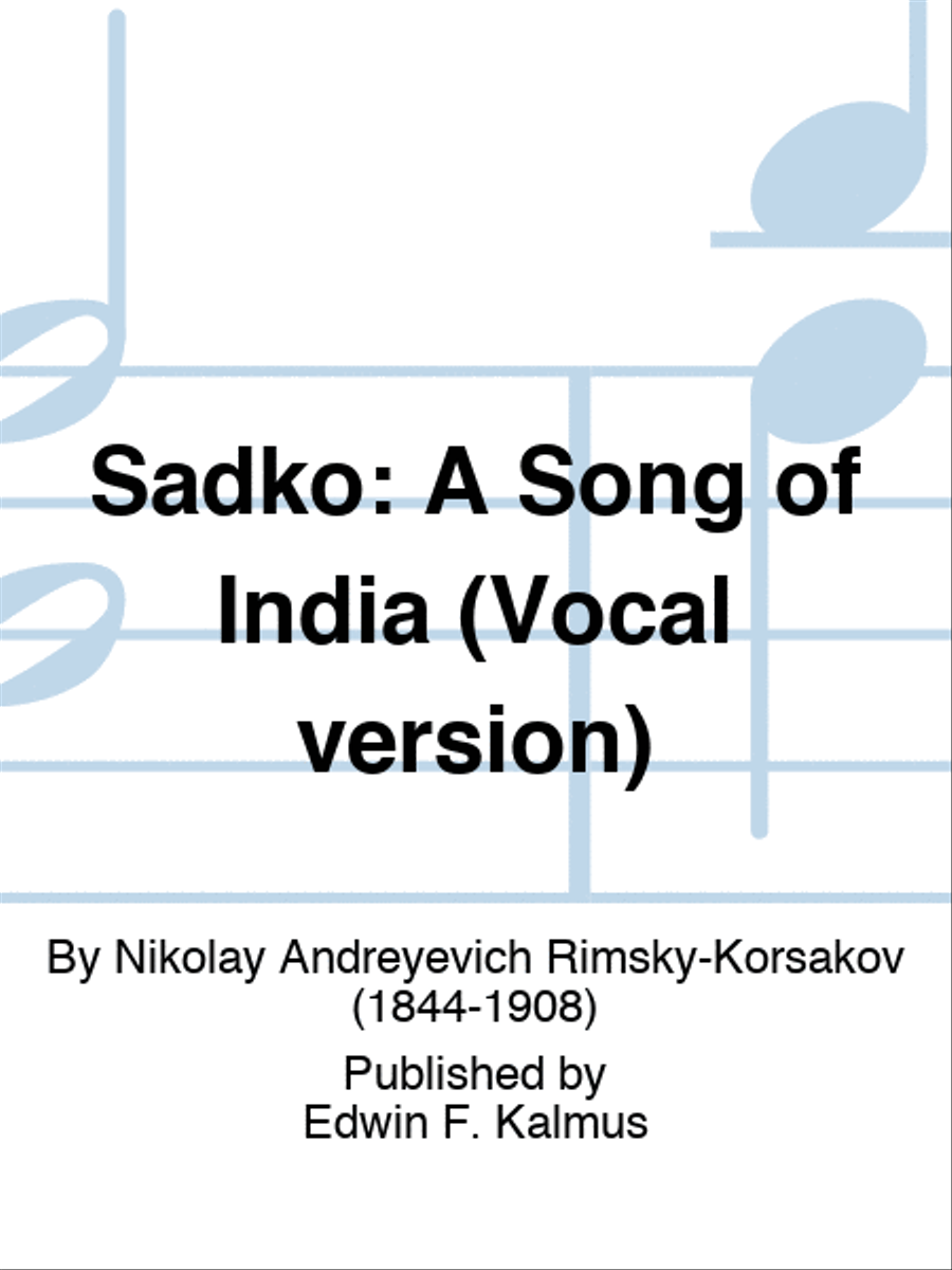 SADKO: A Song of India (Vocal version) Voice scores gallery preview page 1