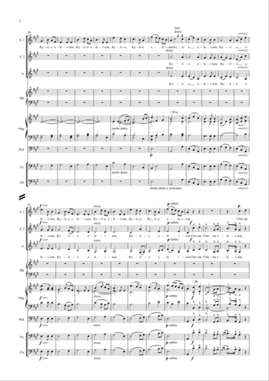 Messe á Trois Voix in A SSA scores gallery preview page 2