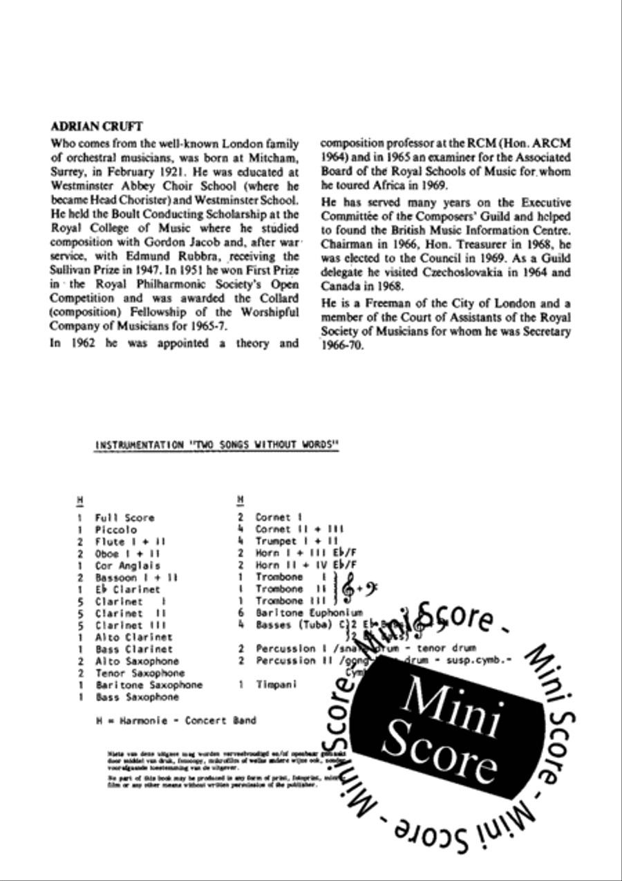 Two Songs Without Words Concert Band scores gallery preview page 4