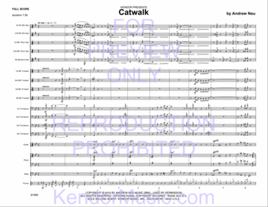 Catwalk (Score) Jazz Ensemble scores gallery preview page 3