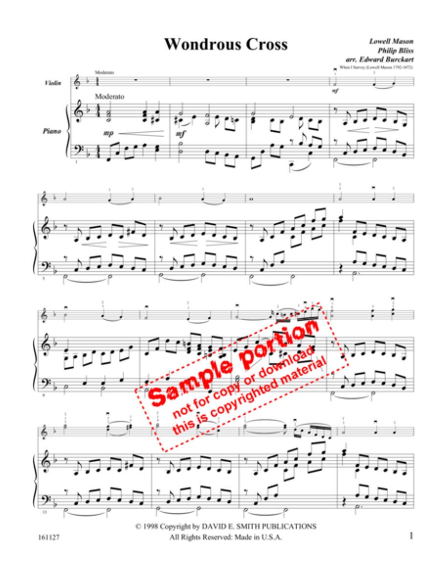 Wondrous Cross Violin Solo scores gallery preview page 2