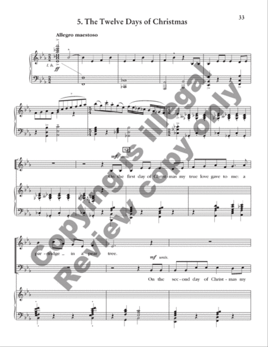 Christmas Ornaments 4-Part scores gallery preview page 33