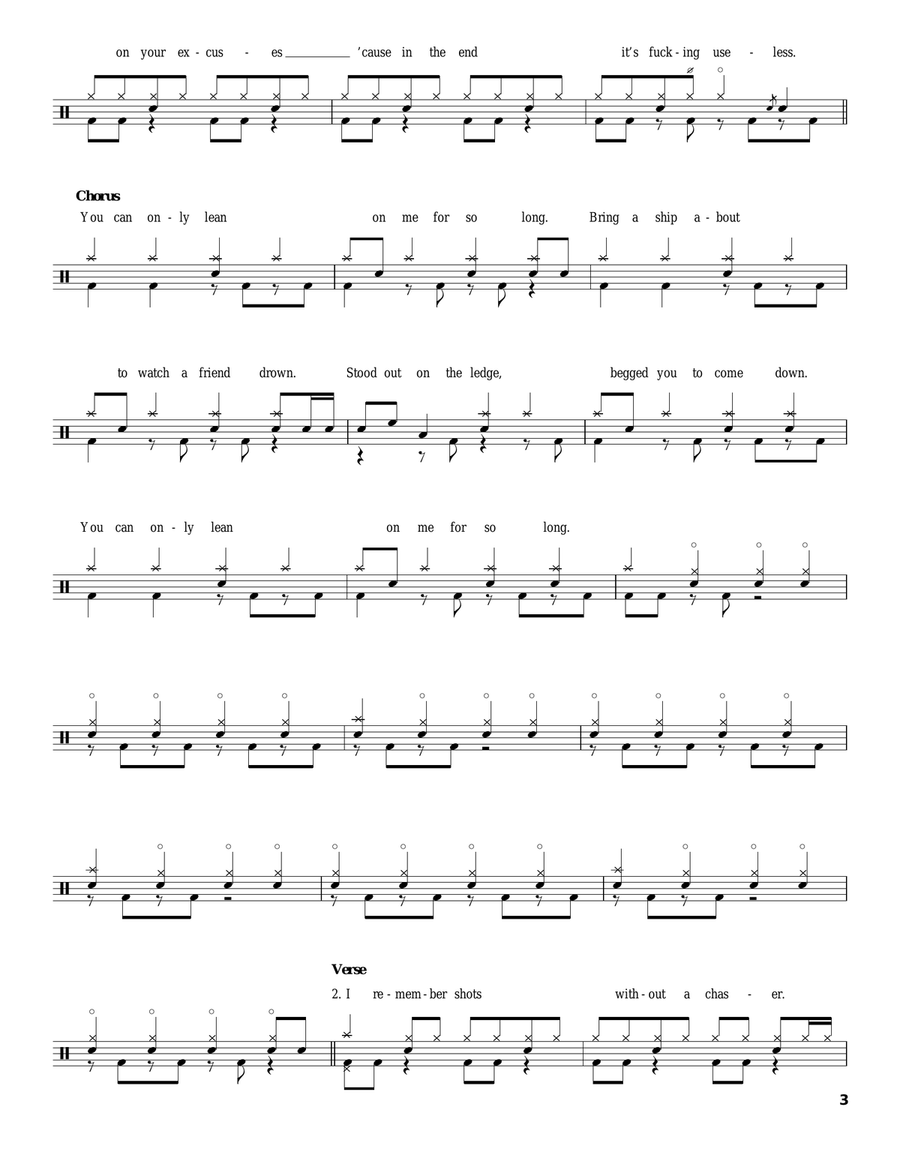 Man Overboard Man Overboard Drum Set scores gallery preview page 3