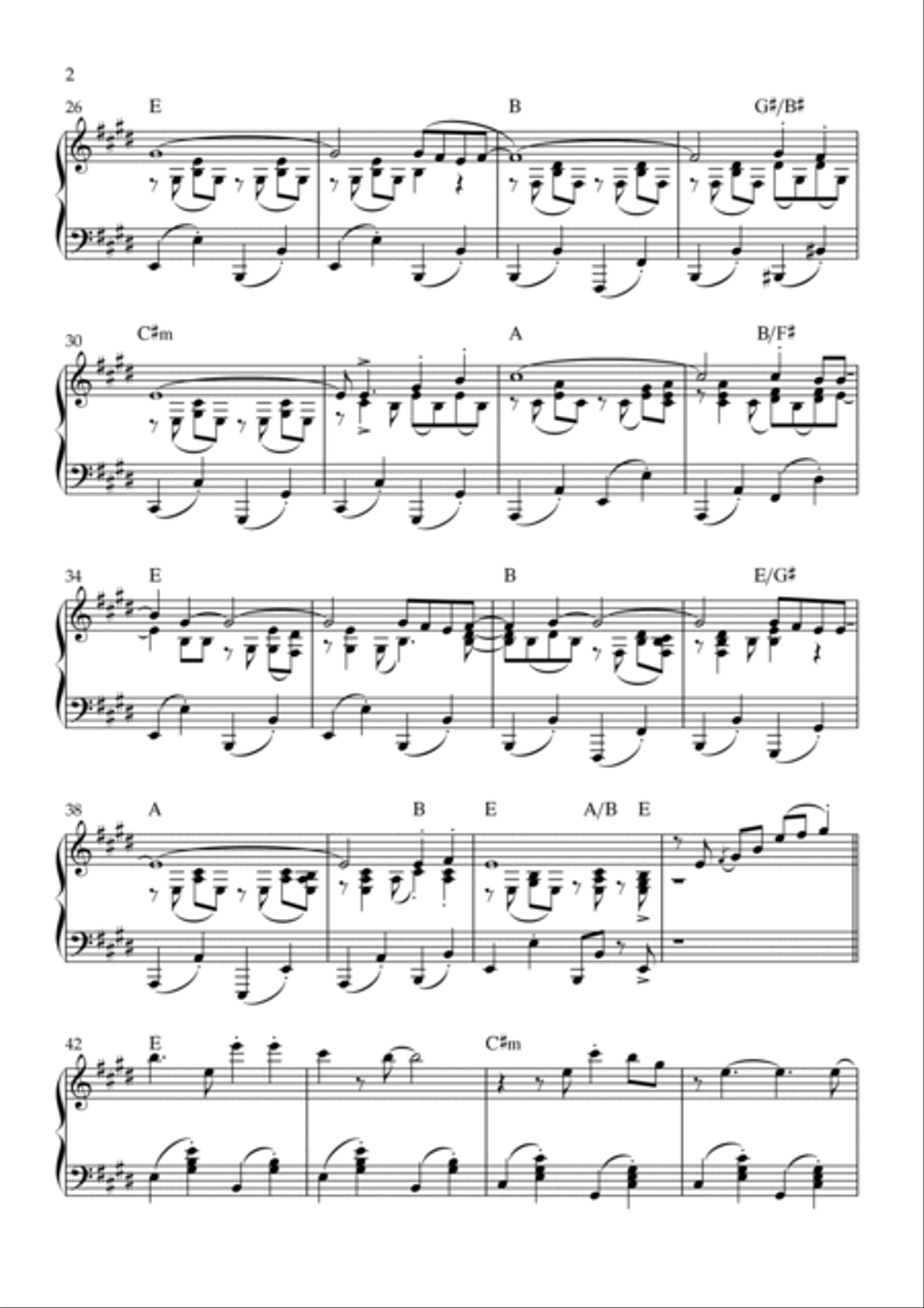 Take Me Home, Country Roads Piano Solo scores gallery preview page 2