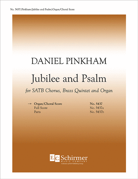 Jubilee and Psalm - Organ/Choral Score