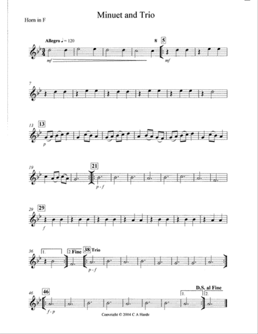 Minuet & Trio Brass Ensemble scores gallery preview page 6