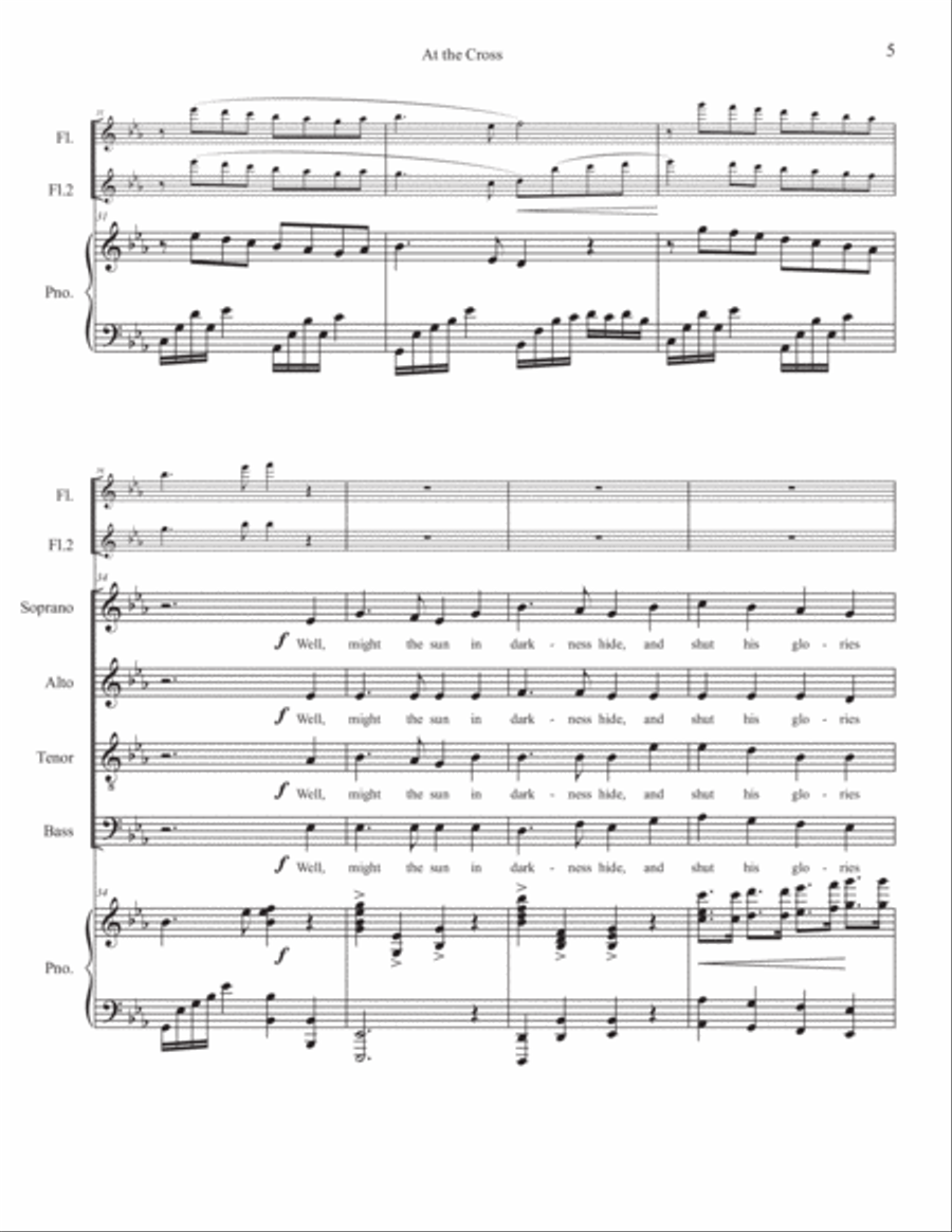 At the Cross ( SATB Choir) 4-Part scores gallery preview page 6
