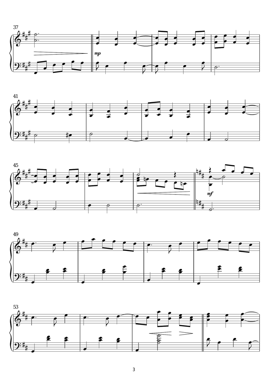 Age Of Innocence (End Credits) Piano Solo scores gallery preview page 3