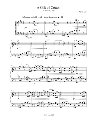 A Gift of Cotton (for solo piano)
