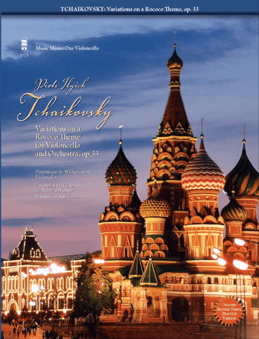 Tchaikovsky - Variations on a Rococo Theme For Violoncello Cello Solo scores gallery preview page 1