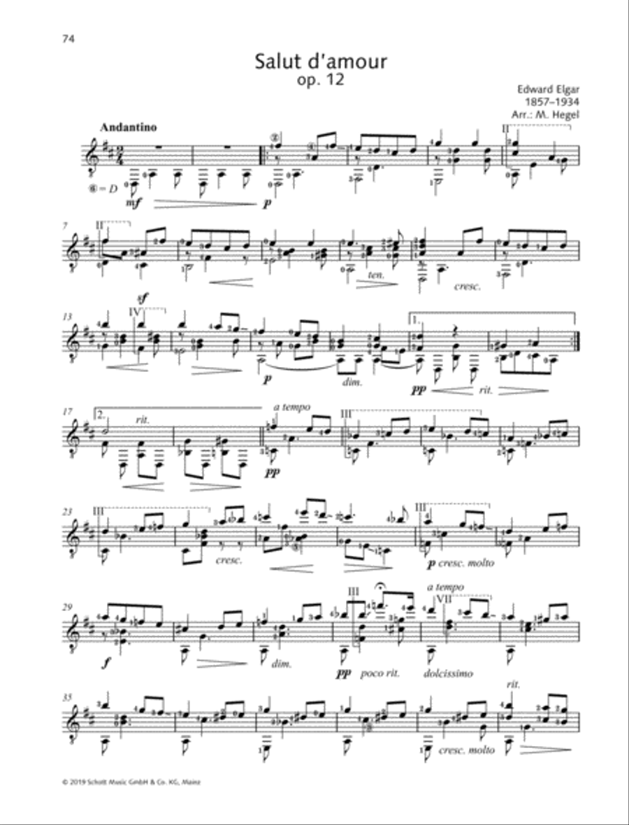Salut d'amour Acoustic Guitar scores gallery preview page 2