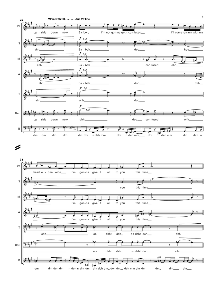 Nobody But You A Cappella scores gallery preview page 5