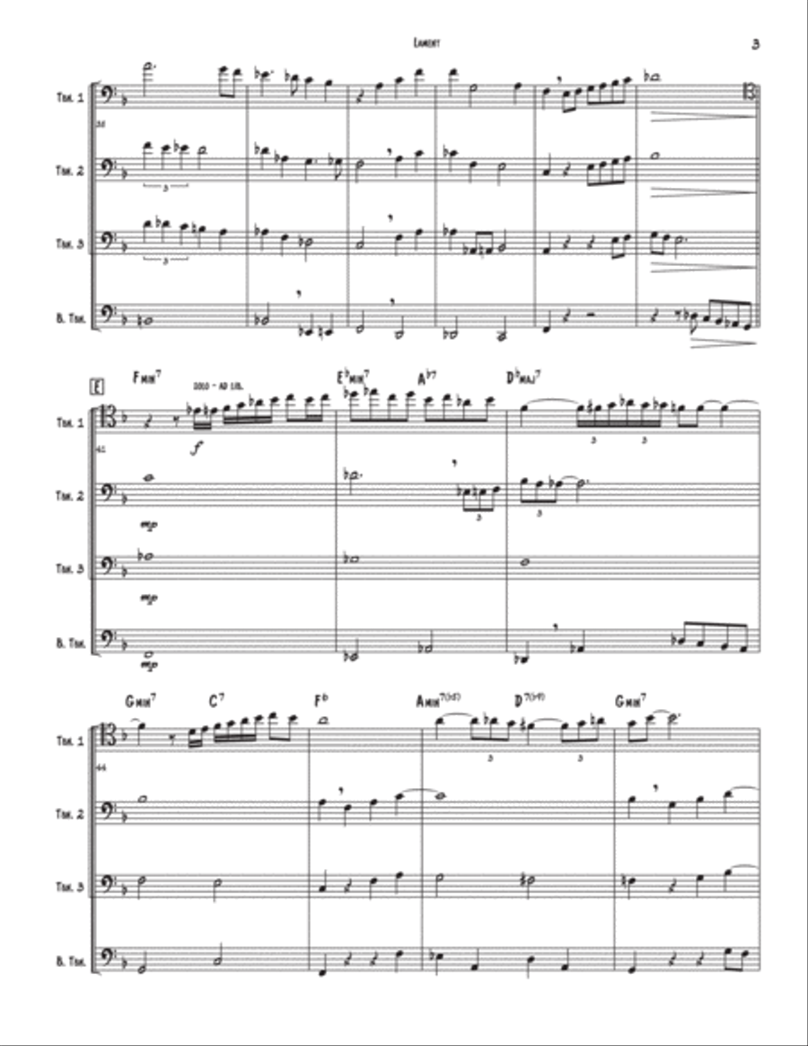 Lament Brass Ensemble scores gallery preview page 5