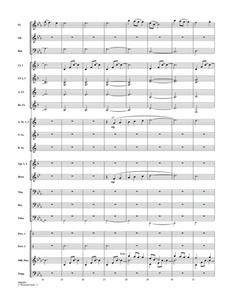 A Thousand Years (from The Twilight Saga: Breaking Dawn, Pt 1) - Conductor Score (Full Score)