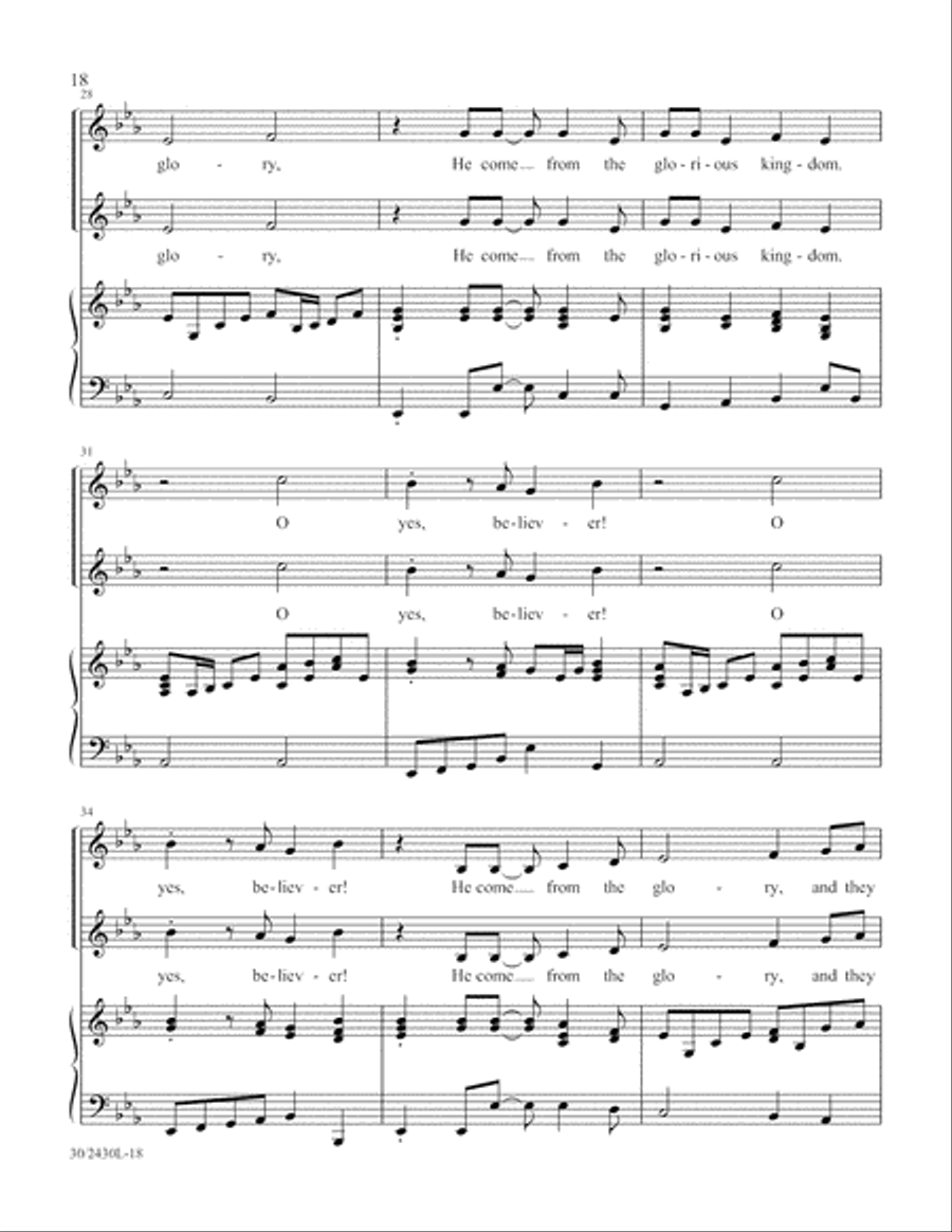 Simply Spirituals Unison Choir scores gallery preview page 19