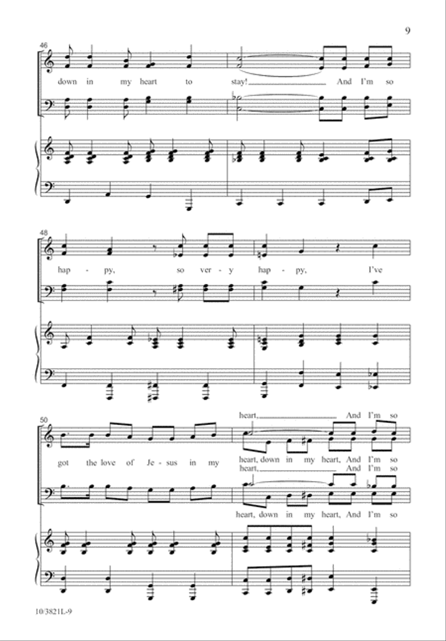 Joy Down in My Heart 4-Part scores gallery preview page 10