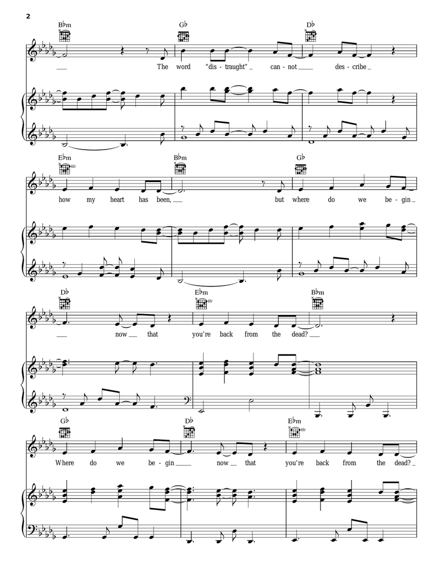 Back From The Dead Back From The Dead Piano, Vocal, Guitar scores gallery preview page 2