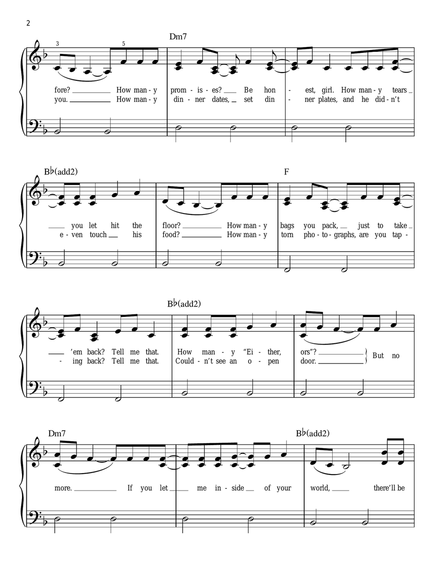 One Less Lonely Girl One Less Lonely Girl Voice scores gallery preview page 2