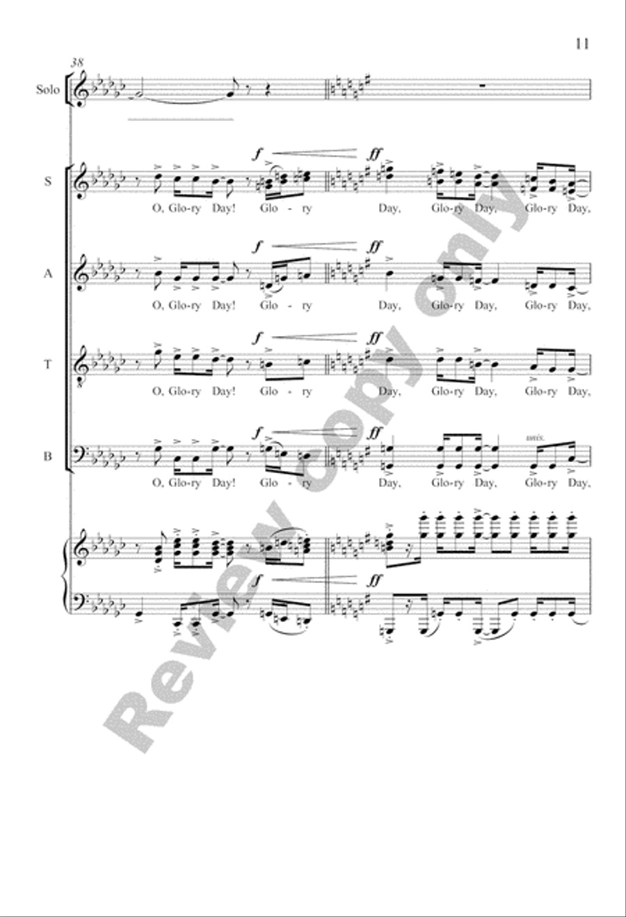 Three Gospel Choruses Divisi scores gallery preview page 30