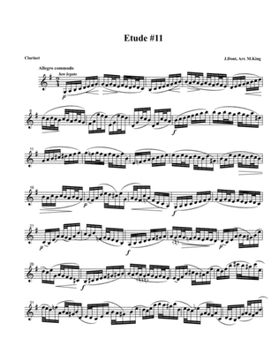 Clarinet Etude #11, Arr. Marten King