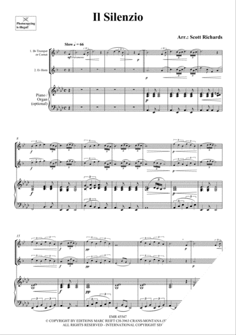 Il Silenzio Cornet scores gallery preview page 4