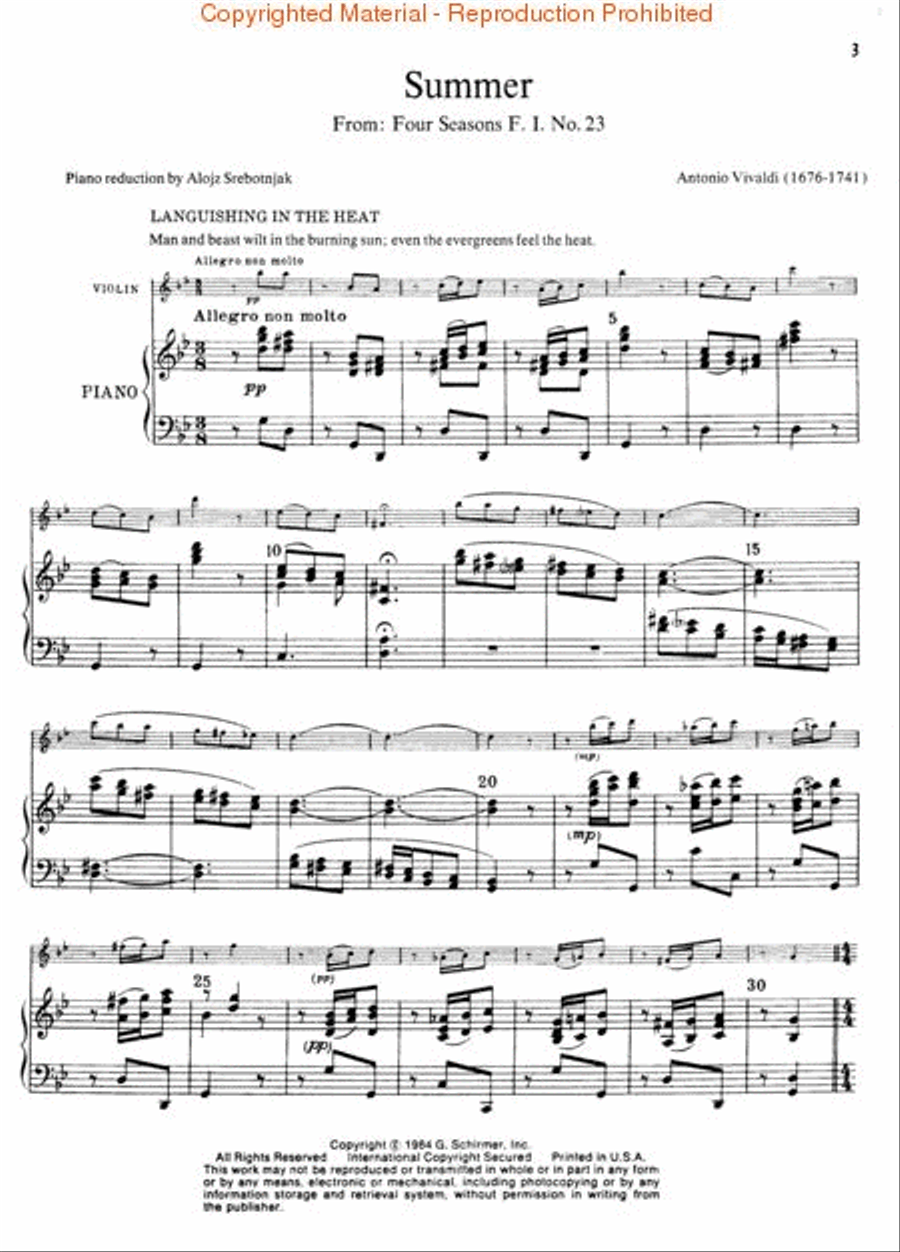 Summer Violin Solo scores gallery preview page 3