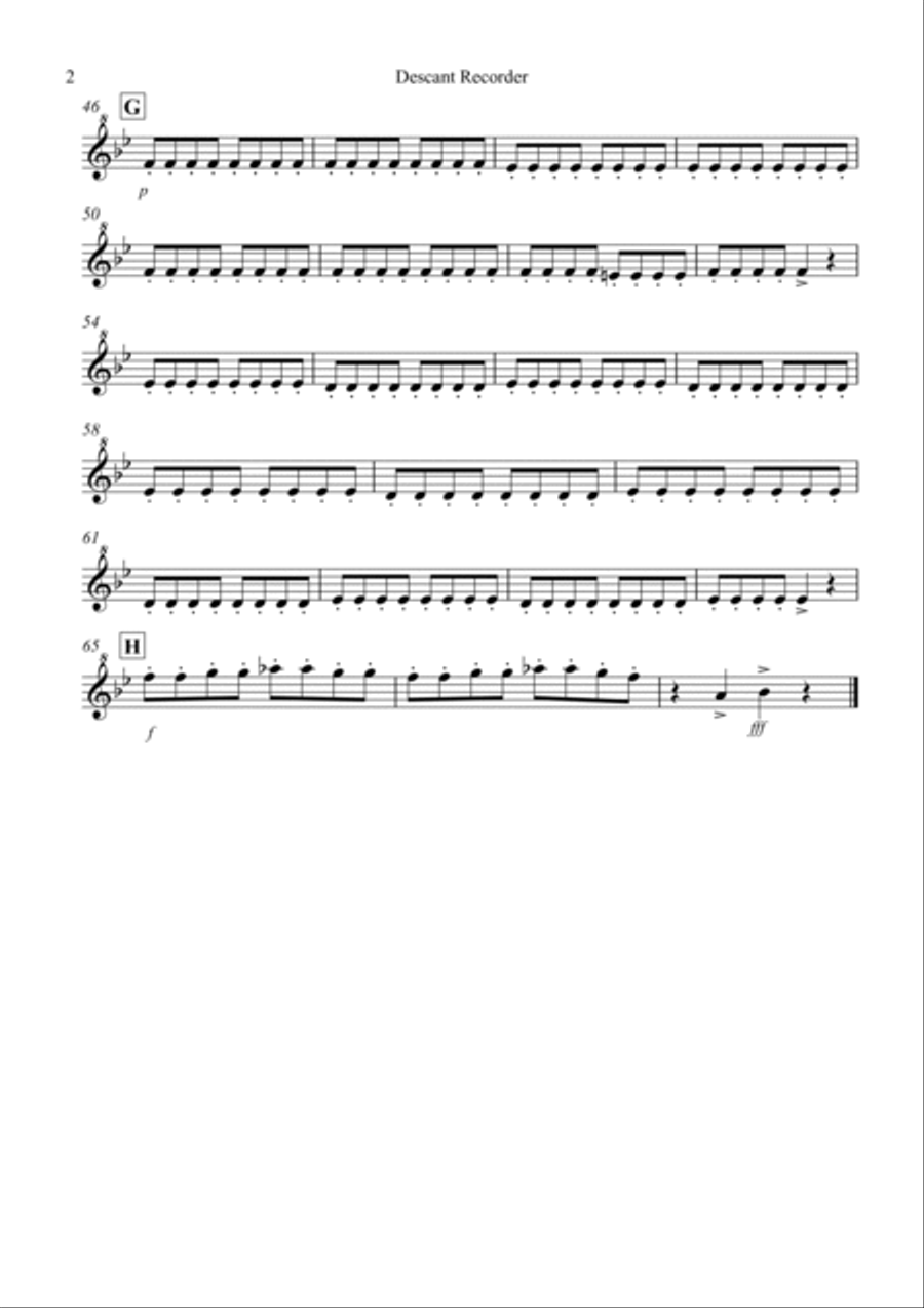 Schubert Rocks! for Recorder Quartet Soprano Recorder scores gallery preview page 6