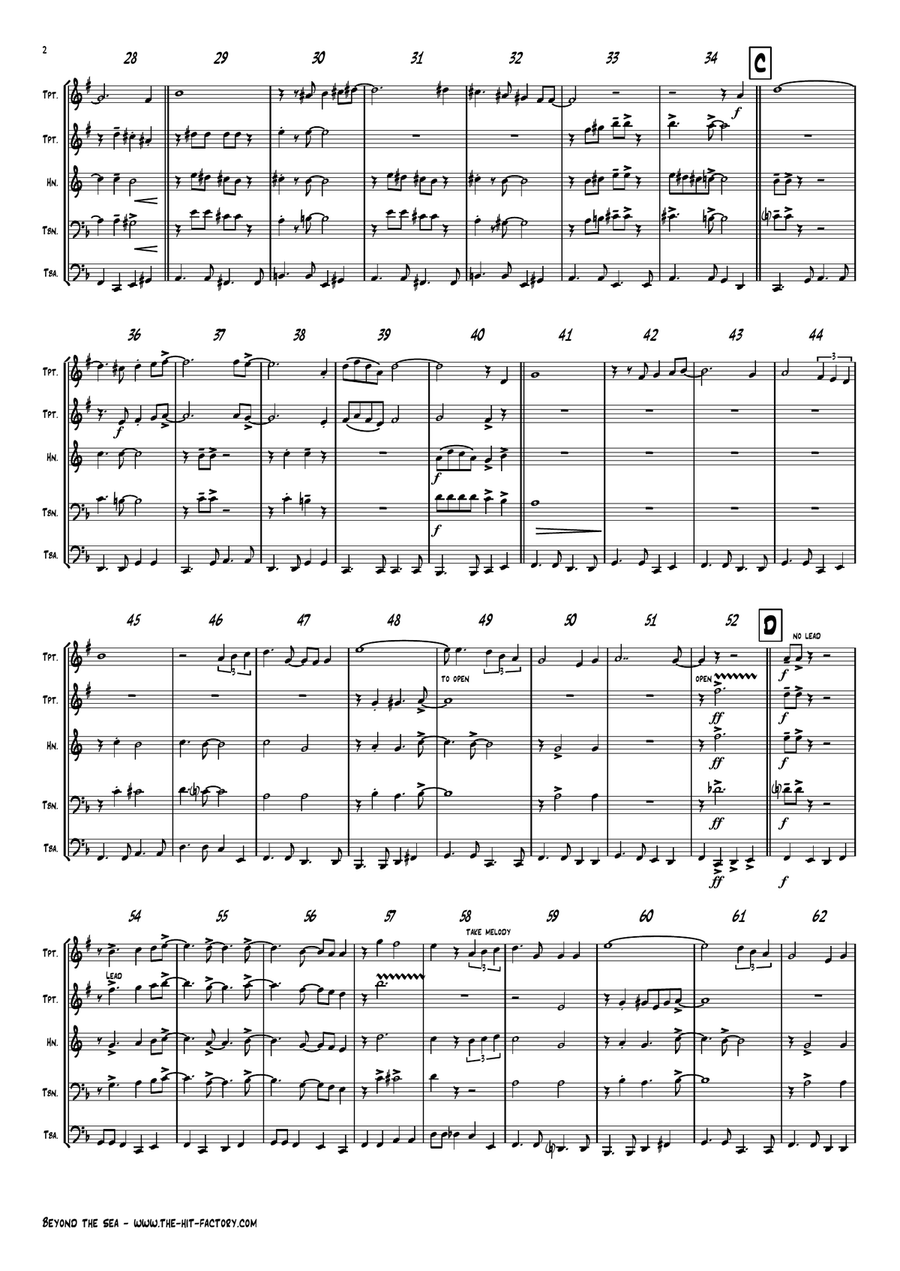 Beyond The Sea Brass Ensemble scores gallery preview page 3