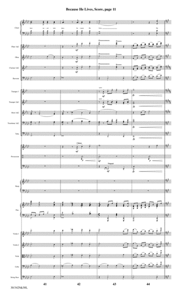 Because He Lives - Orchestral Score and Parts