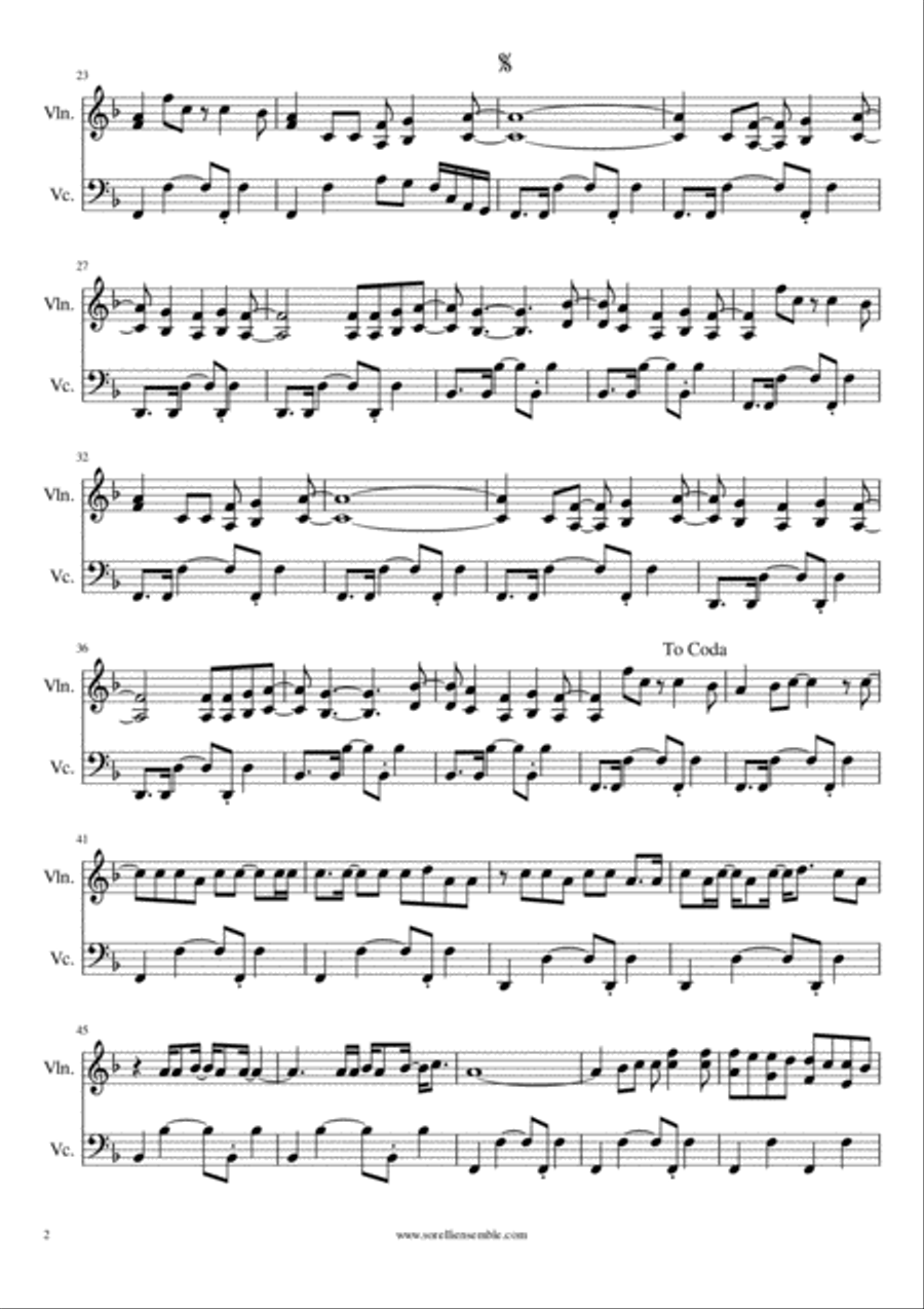 Just The Way You Are String Duet scores gallery preview page 2
