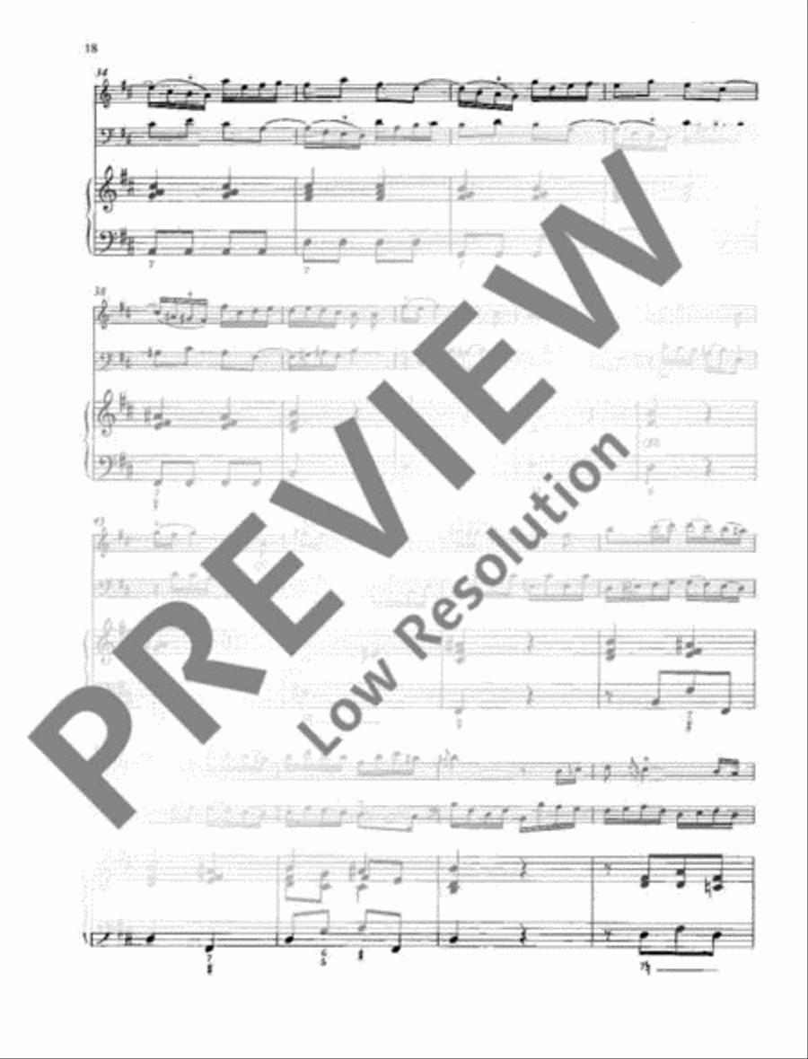 Triosonata D major Flute scores gallery preview page 19