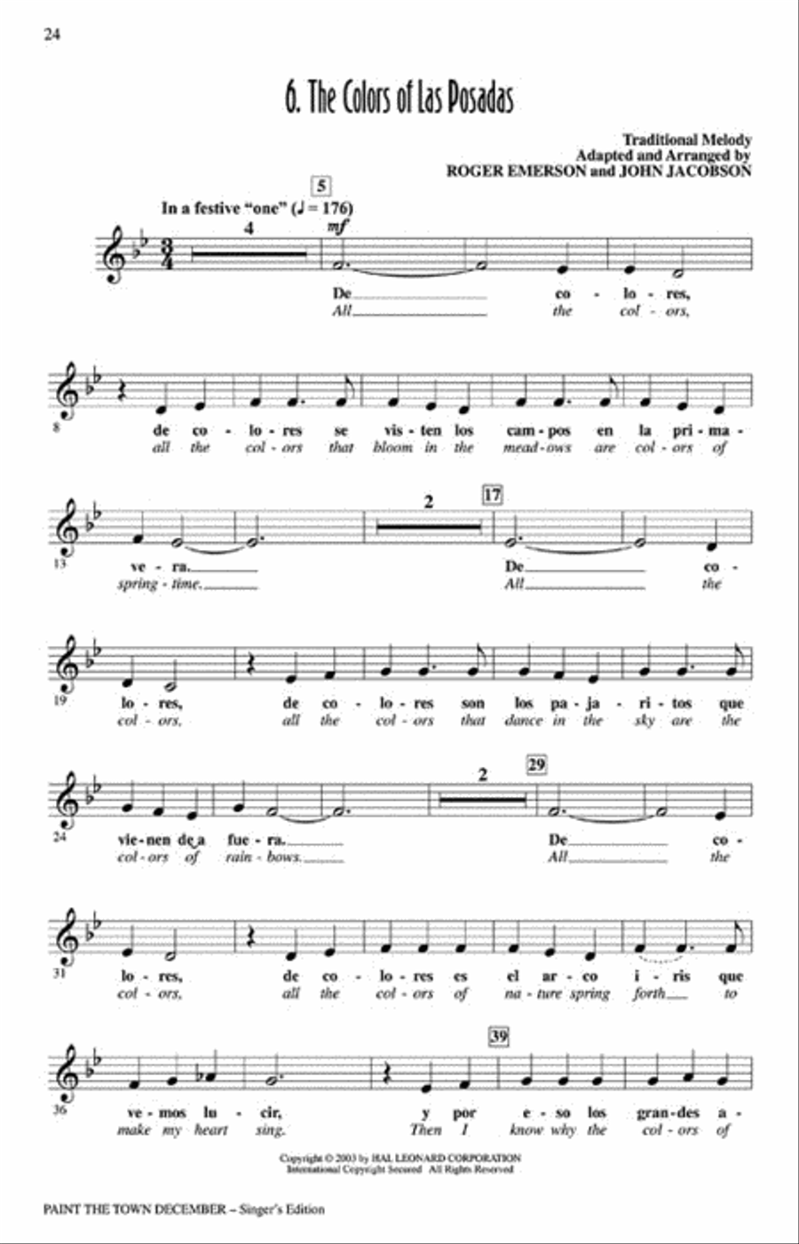 Paint the Town December (Holiday Musical) Choir scores gallery preview page 6