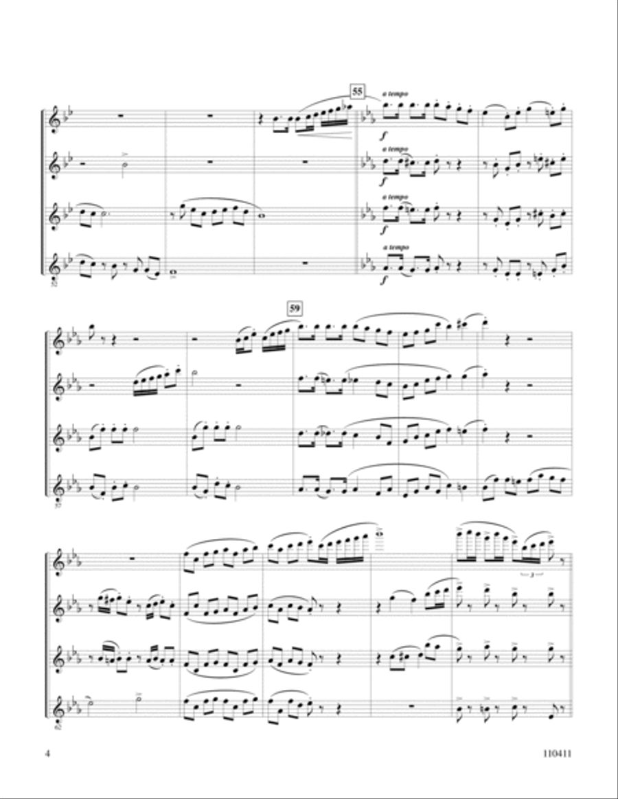 Springs Of Living Water Flute Quartet scores gallery preview page 4