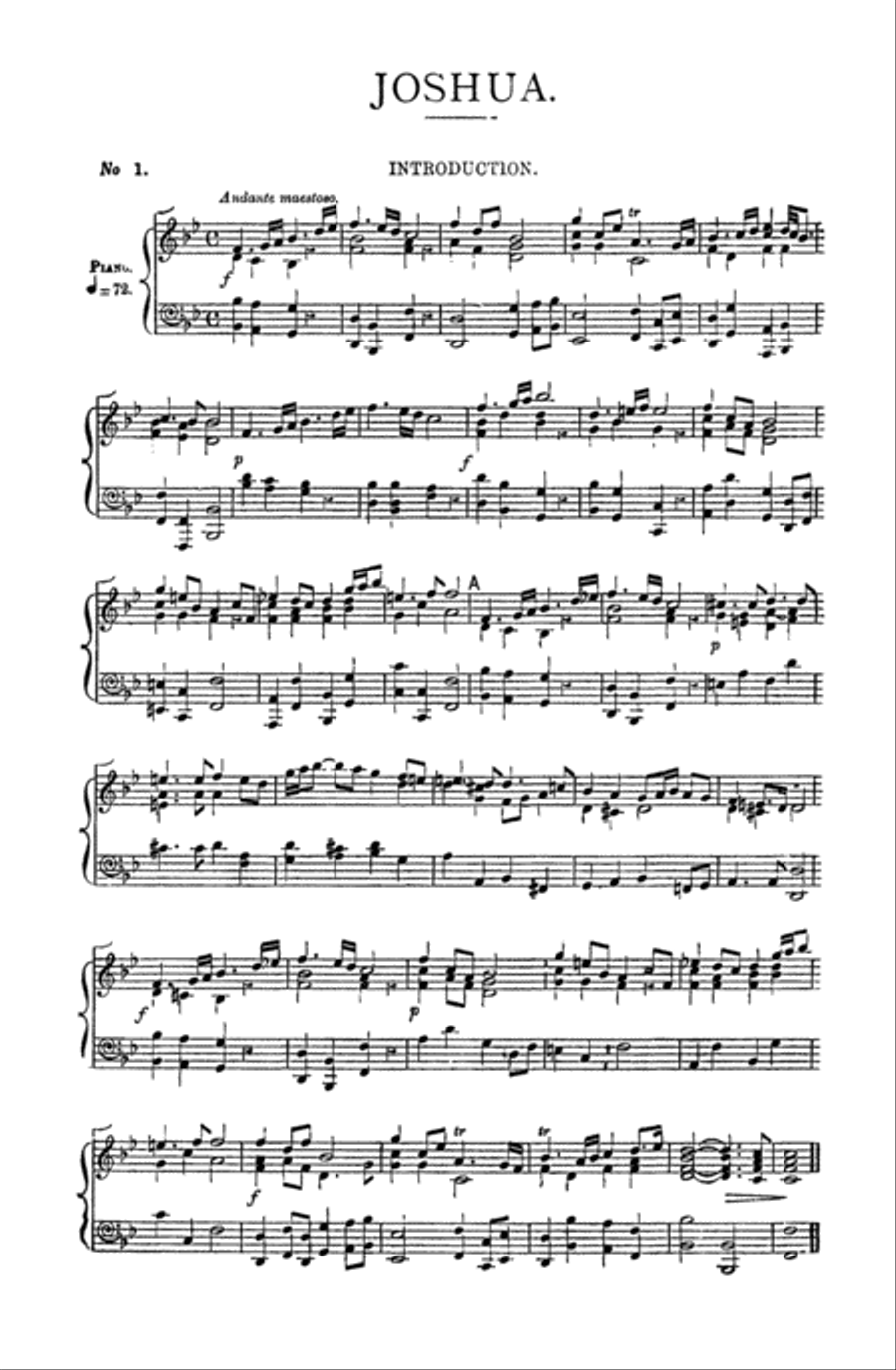 Joshua (1748) 4-Part scores gallery preview page 8