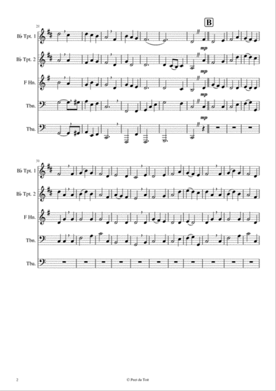 Ich bete an die Macht der Liebe Suite - D Bortniansky (Brass Quintet) Brass Quintet scores gallery preview page 2