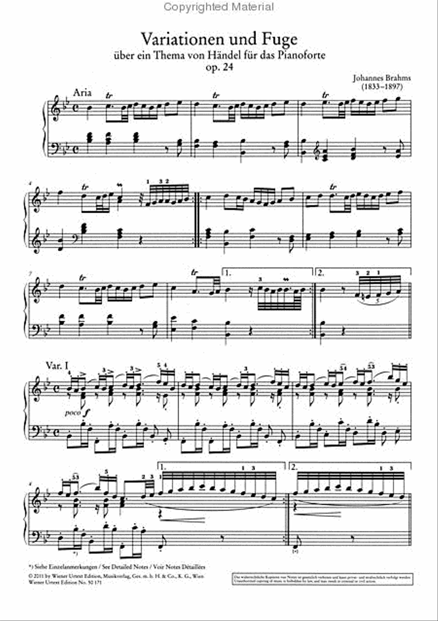 Handel-Variationen Op. 24 Chamber Music scores gallery preview page 2
