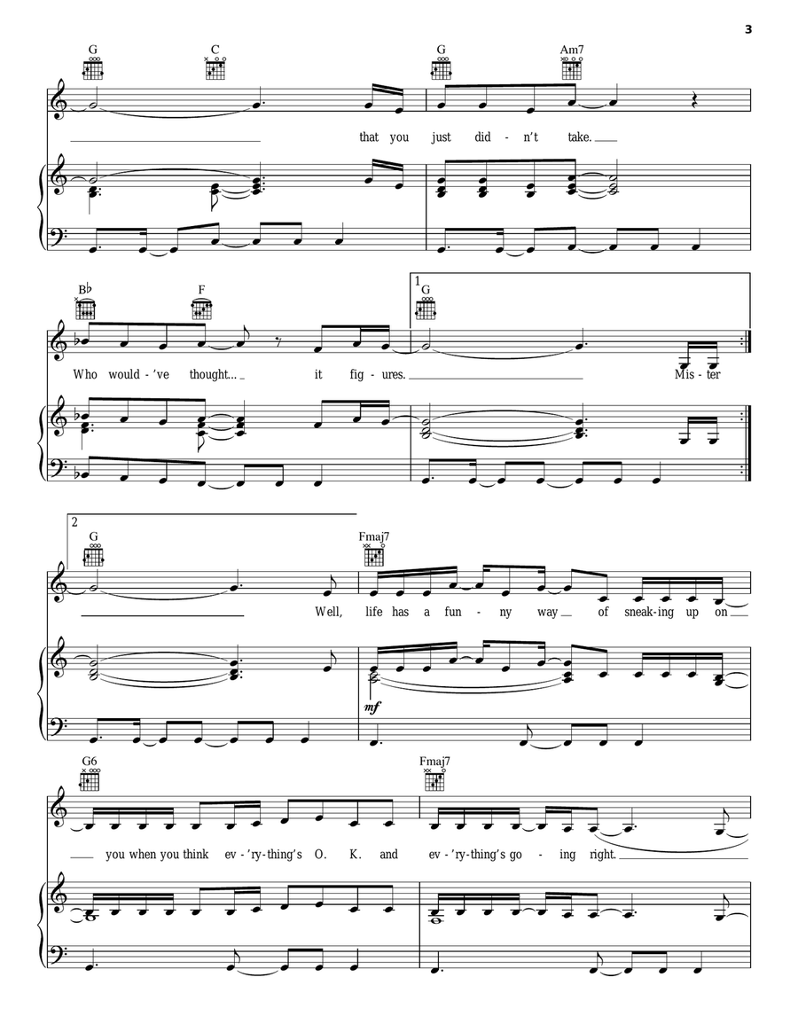 Ironic Ironic Piano, Vocal, Guitar scores gallery preview page 3