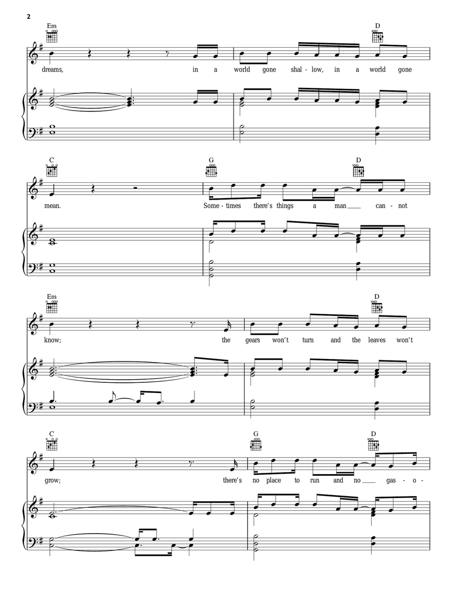 Stay Alive (from The Secret Life Of Walter Mitty) Acoustic Guitar scores gallery preview page 2