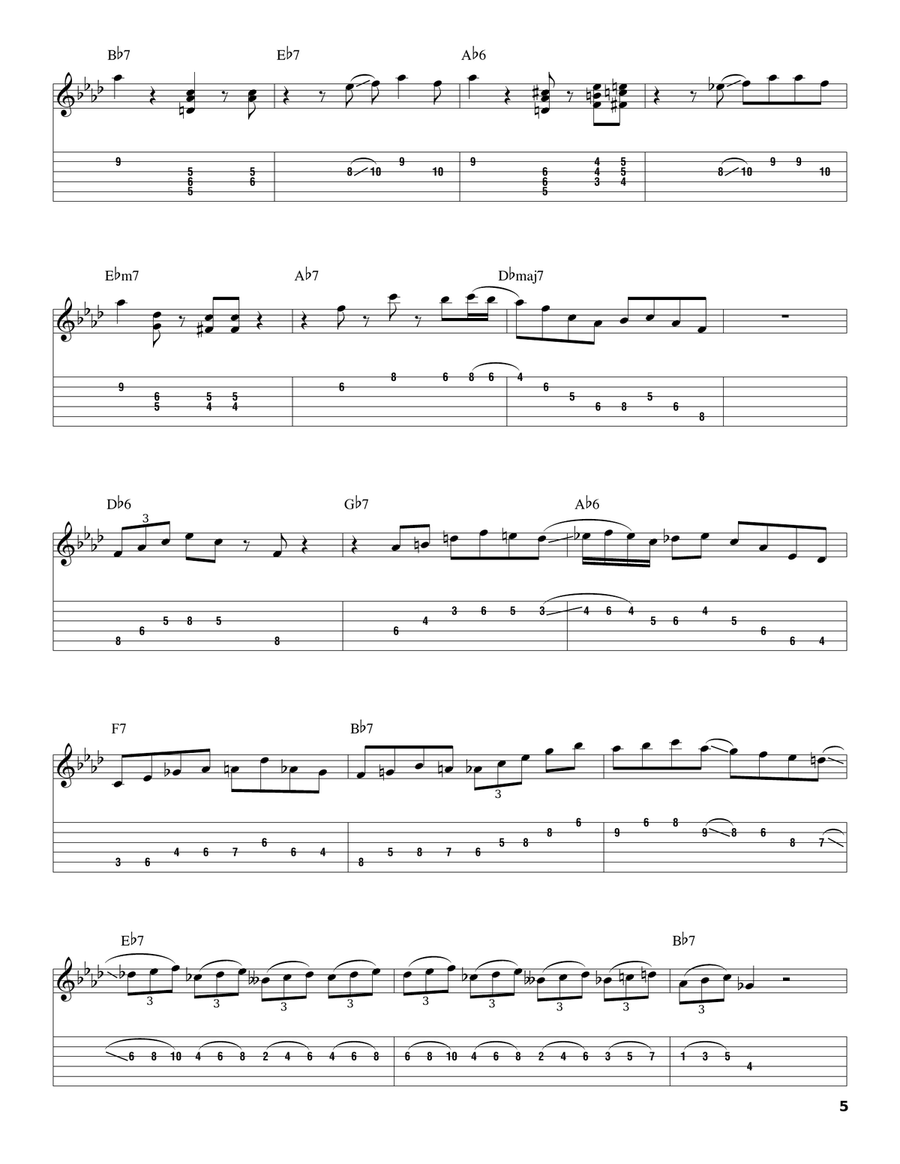 In A Mellow Tone In A Mellow Tone Electric Guitar scores gallery preview page 5