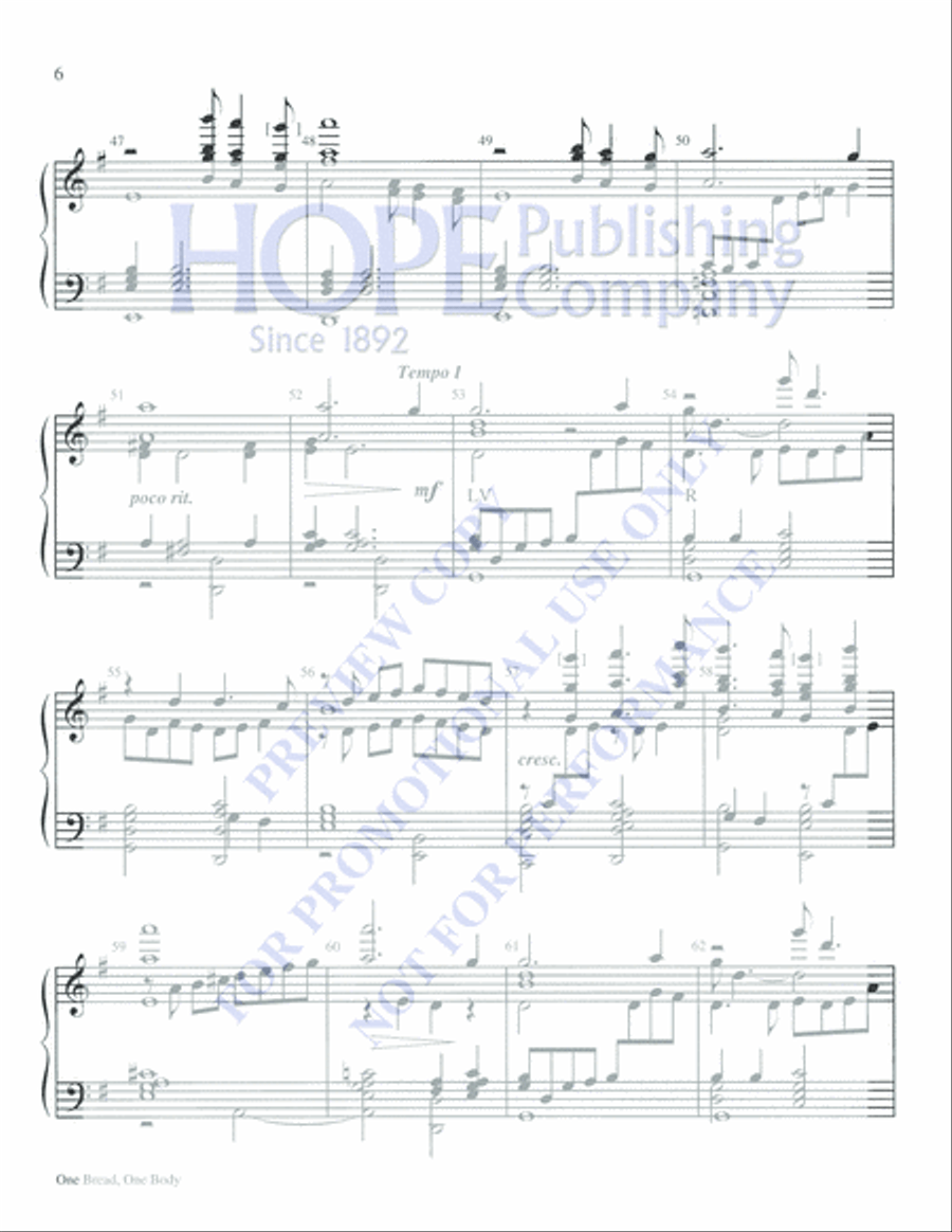 One Bread, One Body 5-Octaves scores gallery preview page 6