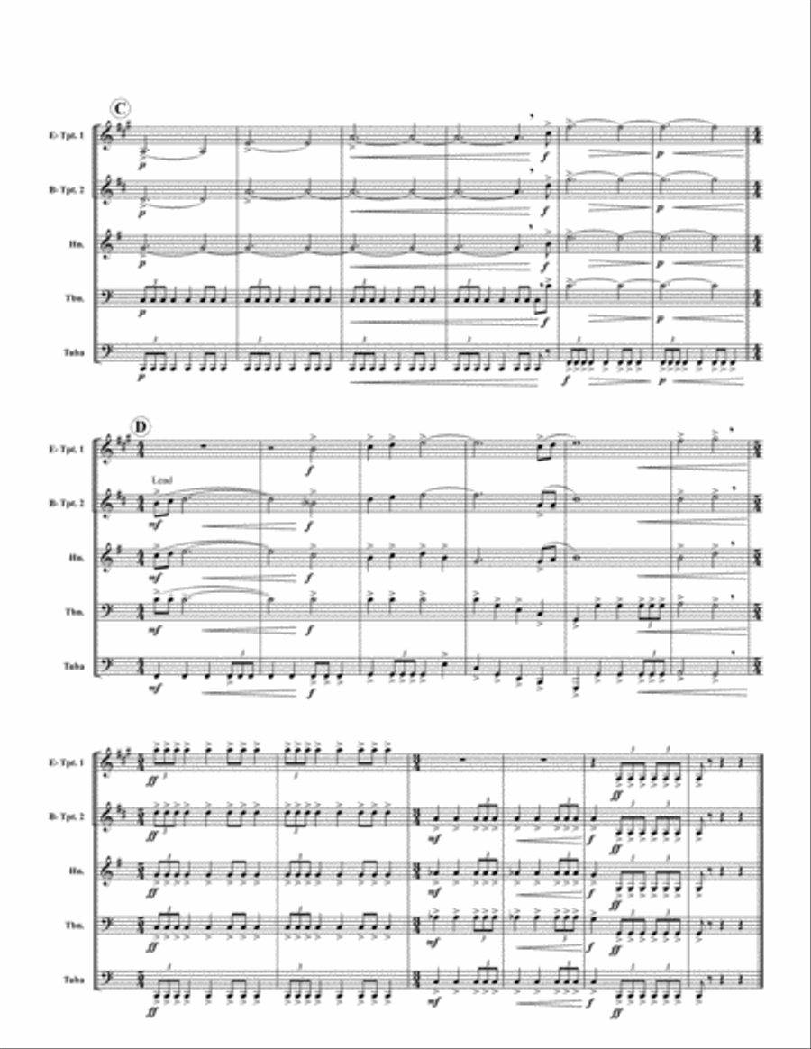 Also, A 2001 Opener Brass Quintet scores gallery preview page 3