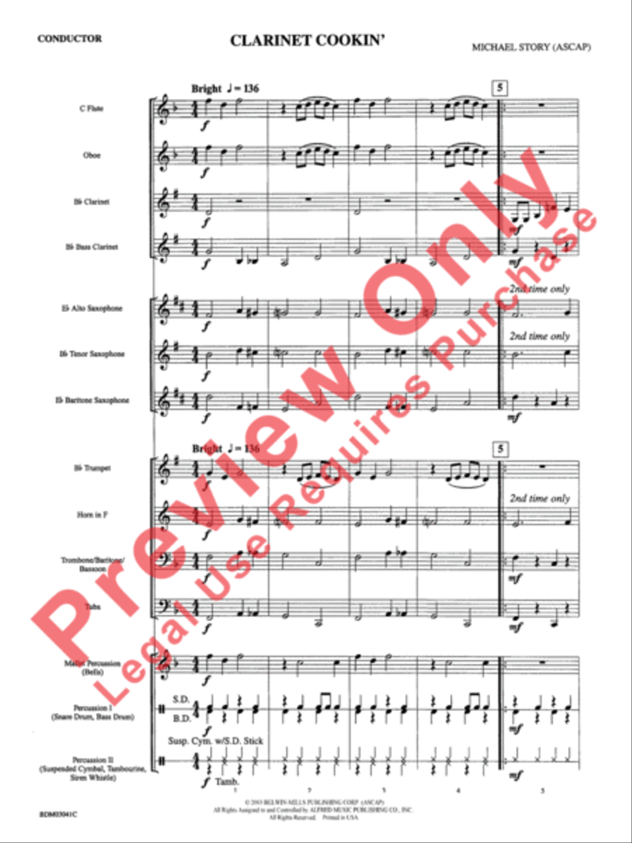 Clarinet Cookin' Clarinet Cookin' Concert Band scores gallery preview page 4