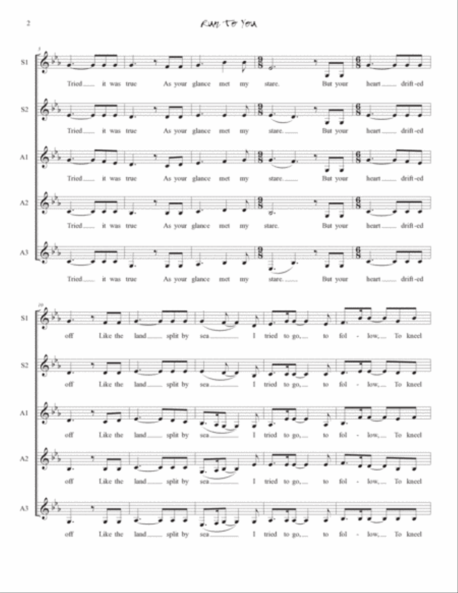 Run To You Run To You SSAA scores gallery preview page 2