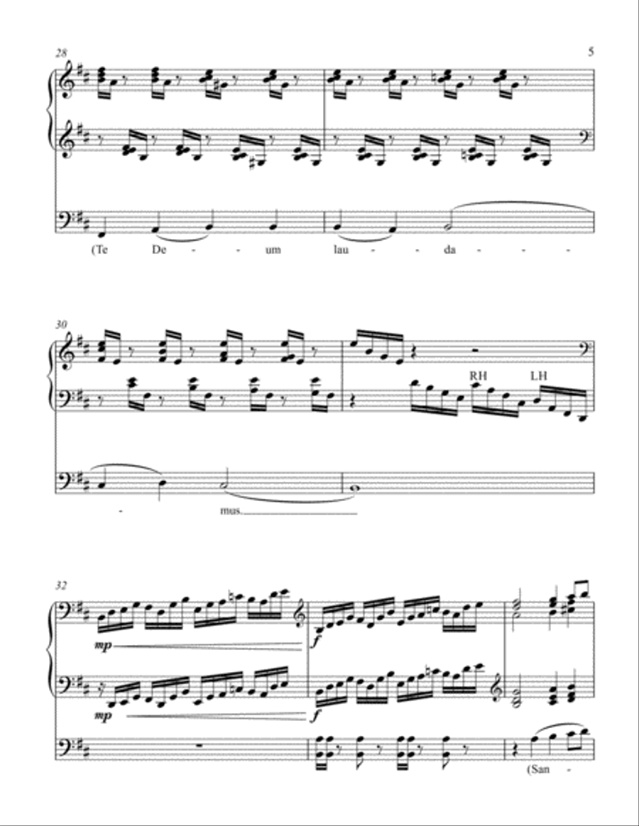 Te Deum Organ Solo scores gallery preview page 5
