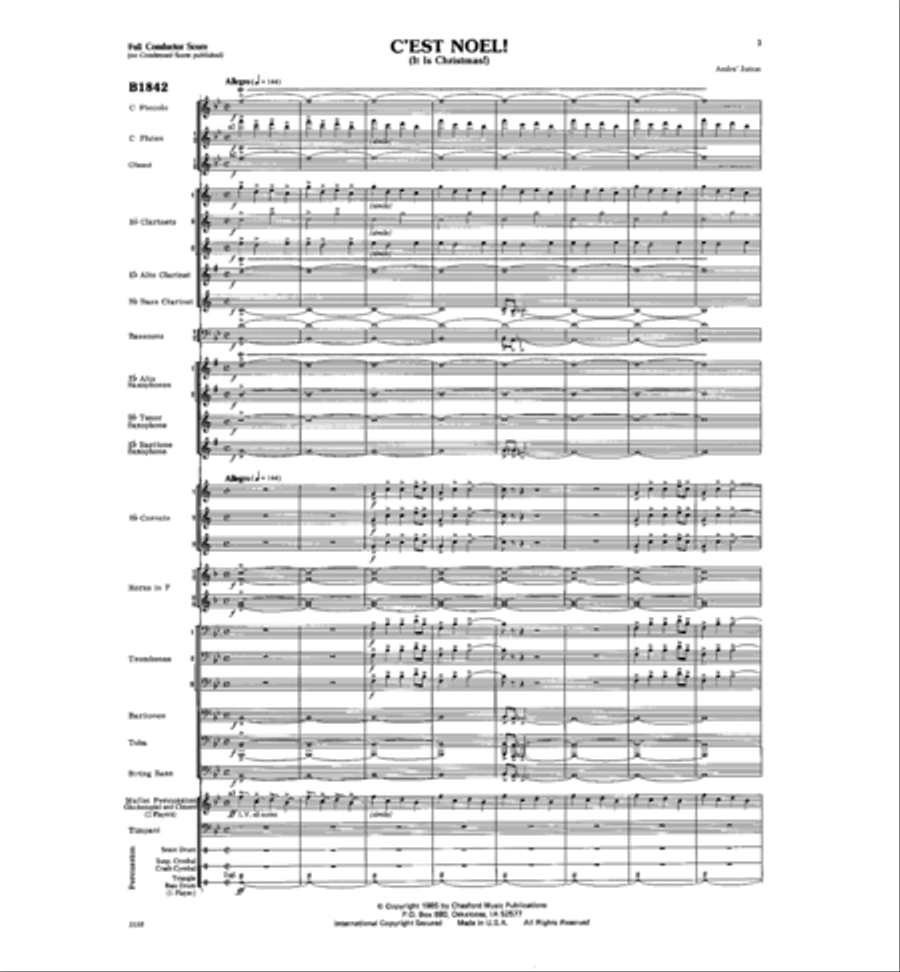 C'est Noel Concert Band scores gallery preview page 2