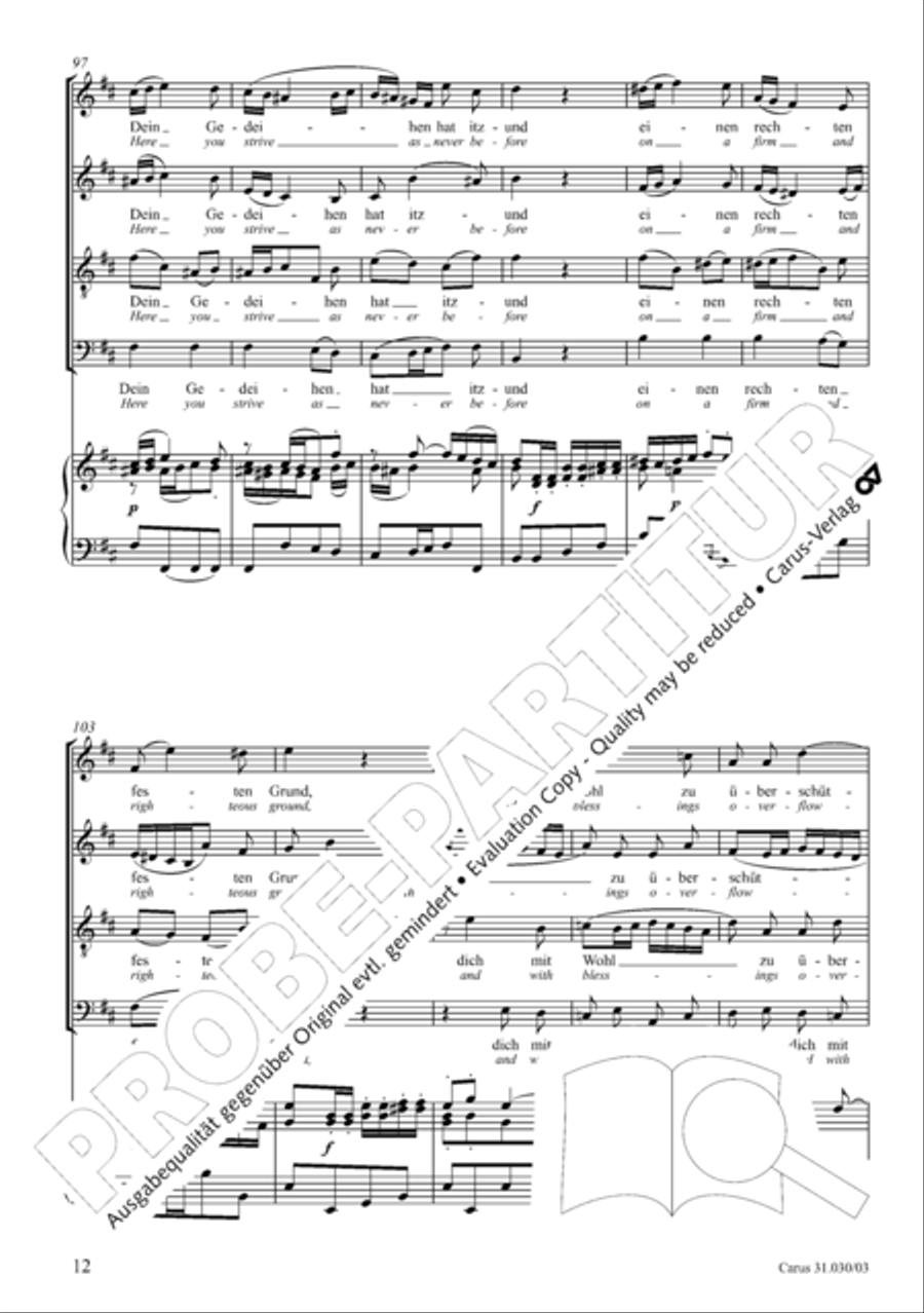 Joyful be, O ransomed flock (Freue dich, erloste Schar) 4-Part scores gallery preview page 13